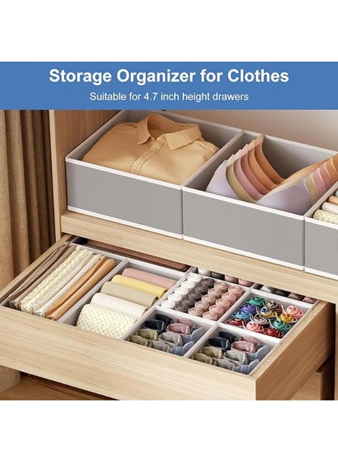 DUNISO 12 Pack Drawer Organizers, Foldable Clothing Storage Organizer, Fabric Clothing Dividers,Dustproof and Space Saving，for Clothes, Pants, Skirts, Socks, Underwears, Baby Clothing, Towel  - Image 2