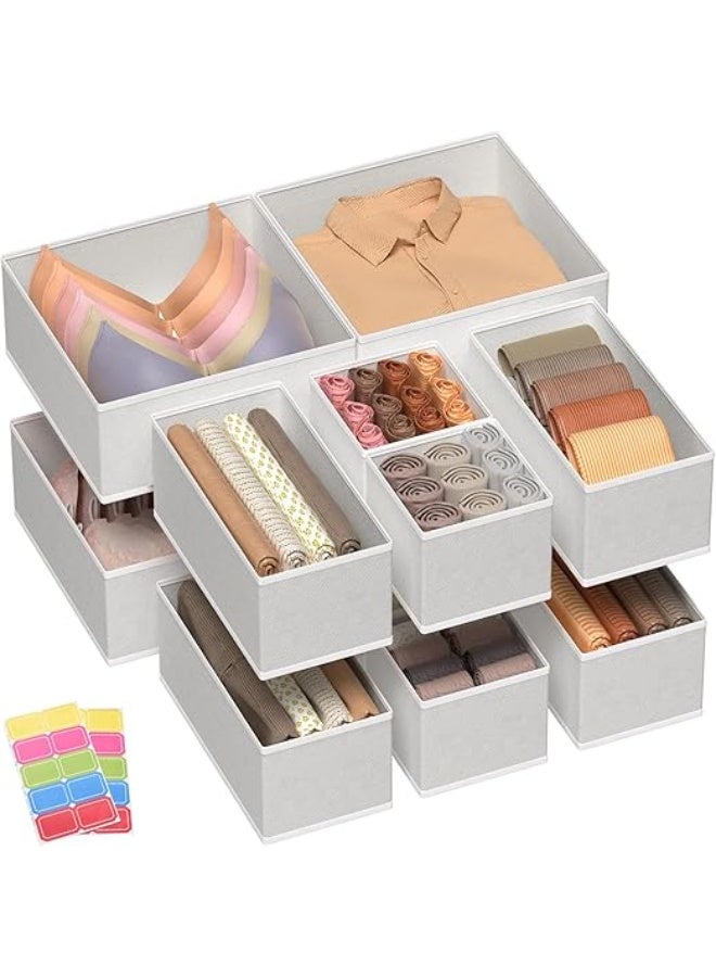 DUNISO 12 Pack Drawer Organizers, Foldable Clothing Storage Organizer, Fabric Clothing Dividers,Dustproof and Space Saving，for Clothes, Pants, Skirts, Socks, Underwears, Baby Clothing, Towel  - Image 1