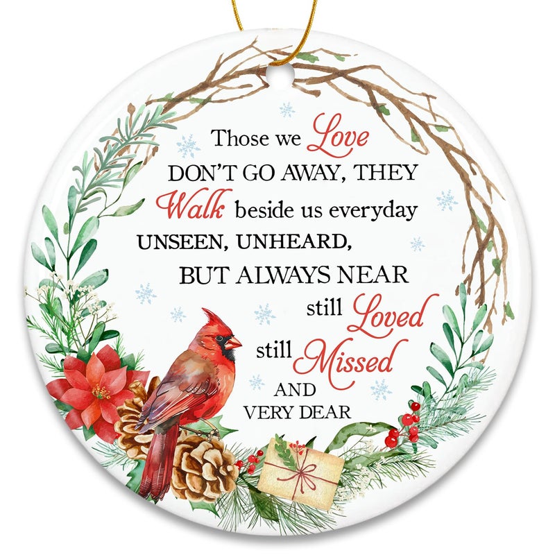 ZAGKOO Cardinal Christmas Ornament - Memorial Christmas Ornament - Sympathy Gifts  Bereavement Gifts for Loss of Loved One - Remembrance Christmas Ornament - Red Cardinal Decoration for Christmas Tree - Image 1
