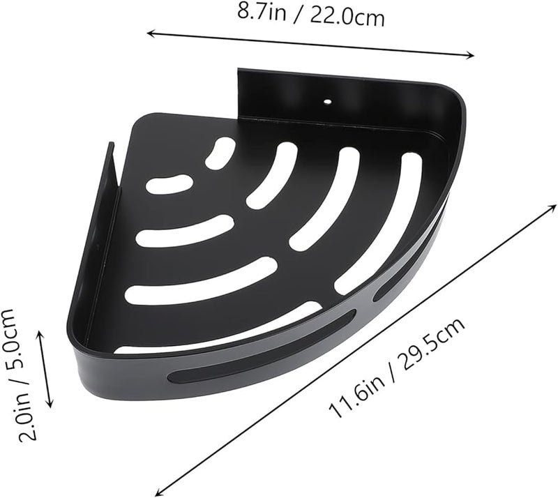 Wall Mounted Triangle Rack With Hooks 29 5X22X5CM Aluminum For Kitchen Bathroom Storage - Image 3