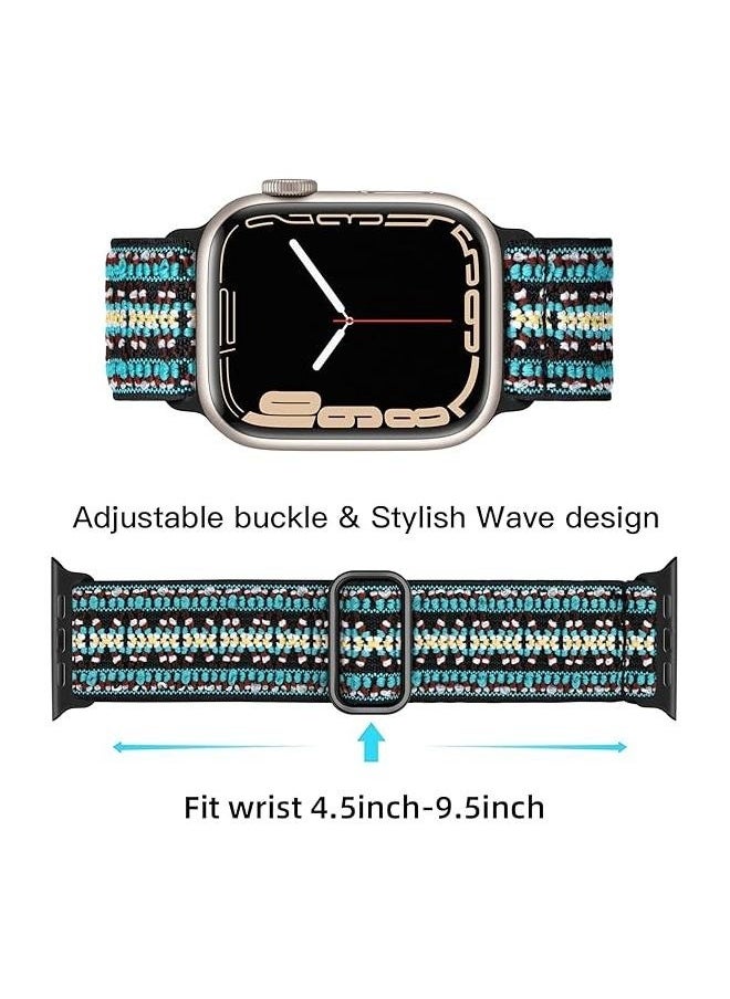 Generic - Elastic Bands Compatible with Apple Watch Bands 44mm 42mm 45mm 40mm,Stretchy Solo Loop Soft Nylon Strap Replacement Band for iWatch/Apple Watch SE Series 6,Series 3,Series 5 4 3 2 1 Women Men - Image 1