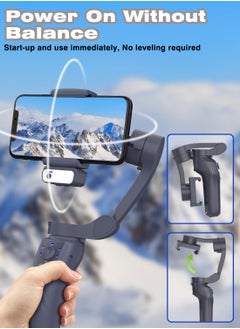 XQOOPS Gimbal Stabilizer for Smartphones, XQOOPS 3-Axis Auto Balance Handheld Phone Gimbal with Magnetic AI Active Tracking and Fill Light, Foldable Phone Stabilizer for Video Recording for iPhone& Android  - Image 5