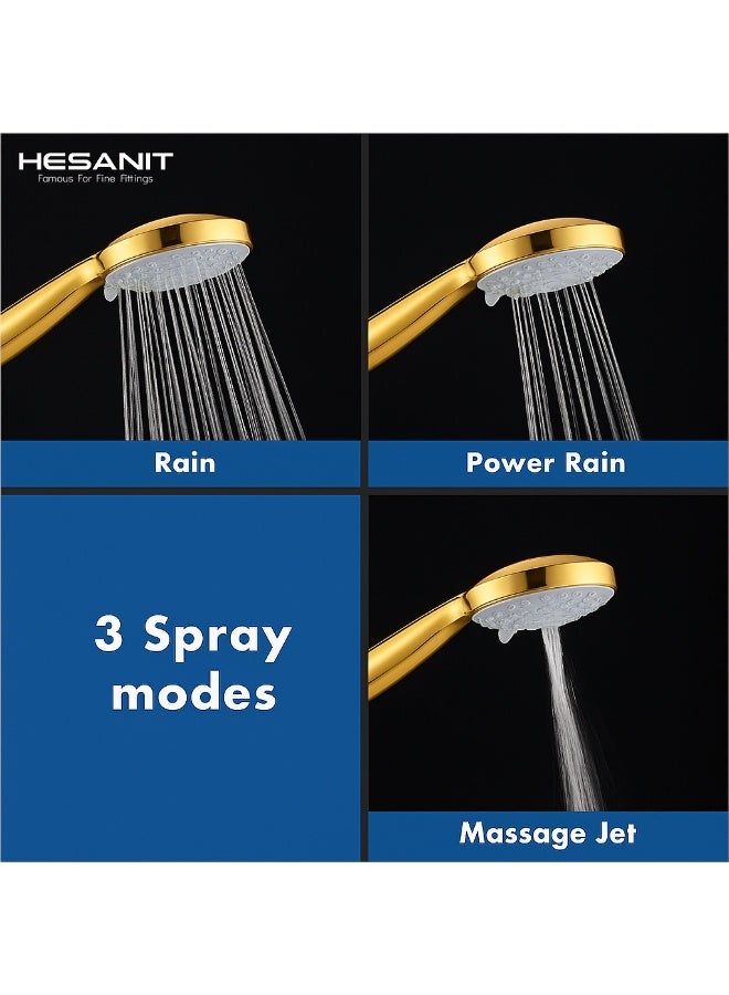 HESANIT Logic Hand Shower with 3 Spray Settings 4004-6G - Image 4