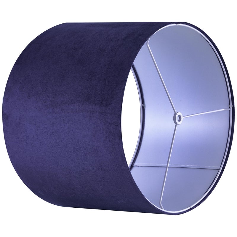 GO&SO Dark Blue Velvet Drum Lamp Shade Set of 2 Medium 13" Top x 13" Bottom x 10" High(Spider) Modern Lamp Shades for Table Lamps & Bedside Lamp Replacement Lampshade Required Assembly - Image 5