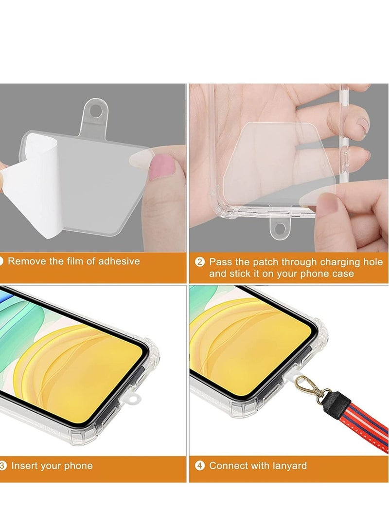 Captaintech Phone Tether Tab Lasso Connector Lanyard Patch For Cell Safety Case Cellphones Drop Protection Transparent × 6 - Image 4