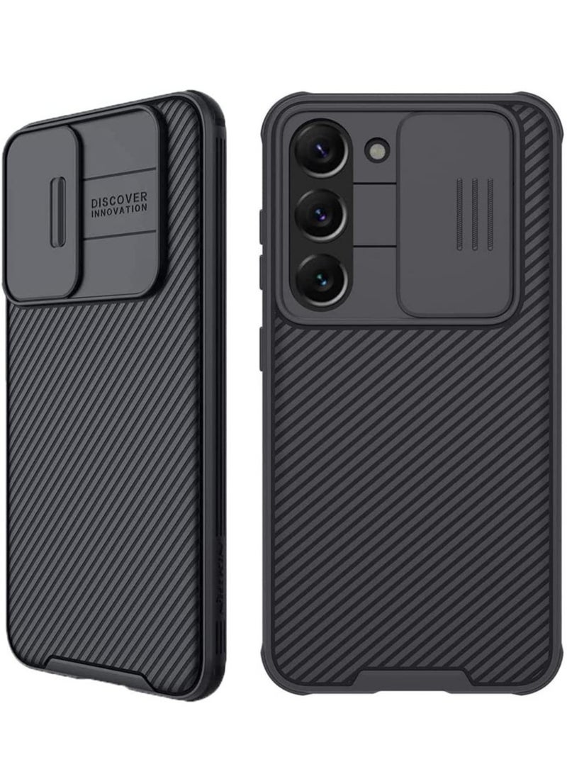 Nillkin Samsung Galaxy S23 Plus Case with Camera Cover,Slim Fit Thin Polycarbonate Protective Shockproof Cover with Slide Camera Cover, Upgraded Case for Samsung Galaxy S23 Plus/S23 + Black - Image 1