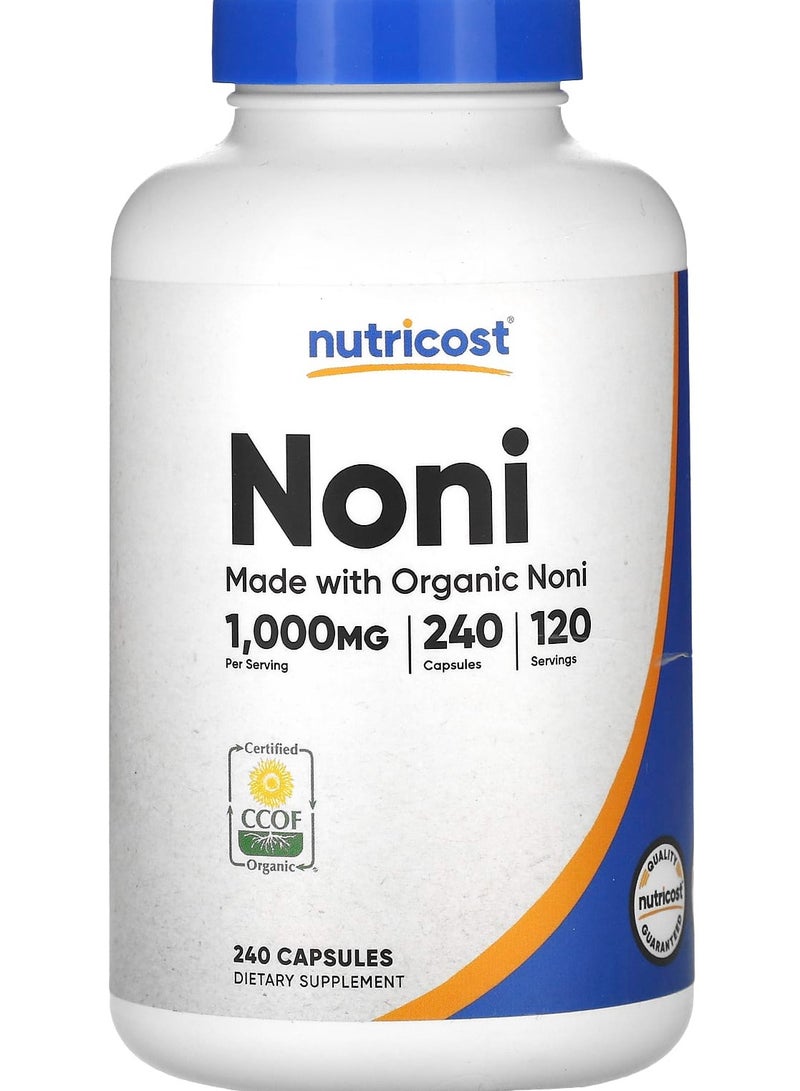 Nutricost Noni, 1,000 mg, 240 Capsules (500 mg per Capsule)