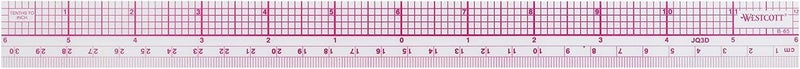 Westcott 10thsMetric Beveled Ruler 12Inch30cm B65 Clear - Image 1