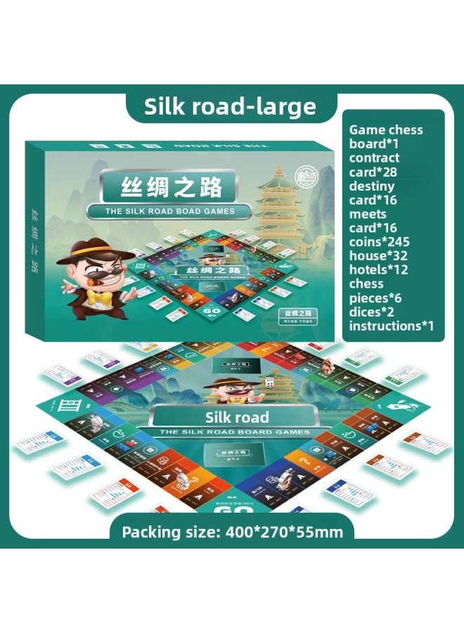 لعبة الشطرنج فويو مونوبولي الكلاسيكية الفاخرة للأطفال، نسخة مطورة كبيرة الحجم، لعبة لوحية للكبار، لعبة للطلاب، جولة حول العالم