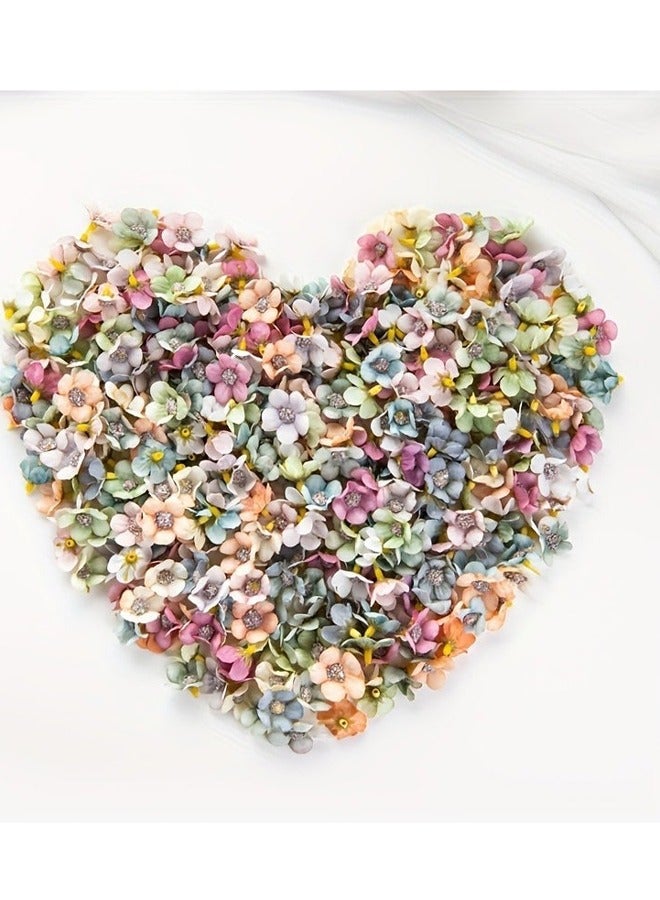 100 Pcs Simulation Mini Daisies, Multi-coloured Artificial Flowers for DIY Scrapbooking, DIY Crafts, Home Wedding Decoration, Wreath Craft Accessories,2.5cm (Mixed Colours) - Image 2