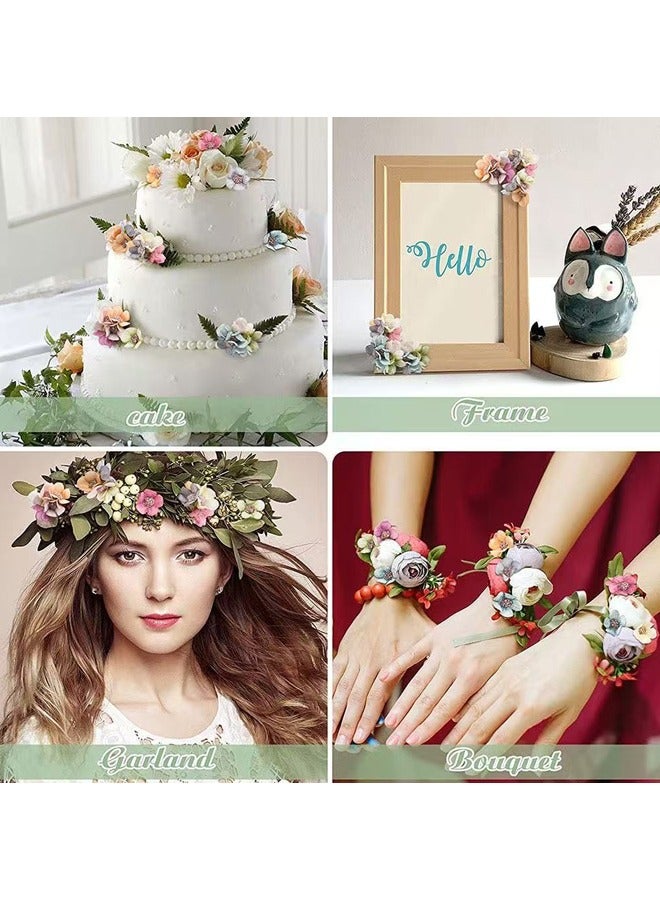 100 Pcs Simulation Mini Daisies, Multi-coloured Artificial Flowers for DIY Scrapbooking, DIY Crafts, Home Wedding Decoration, Wreath Craft Accessories,2.5cm (Mixed Colours) - Image 3