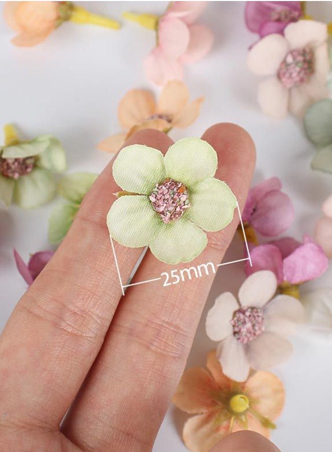 100 Pcs Simulation Mini Daisies, Multi-coloured Artificial Flowers for DIY Scrapbooking, DIY Crafts, Home Wedding Decoration, Wreath Craft Accessories,2.5cm (Mixed Colours) - Image 5