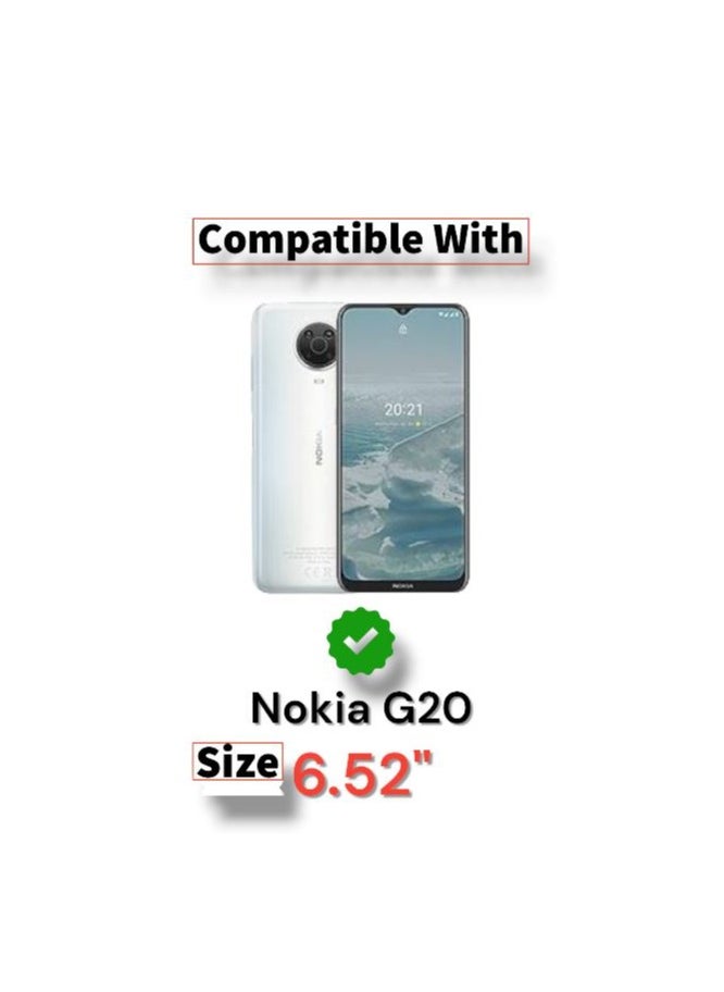 غطاء خلفي شفاف من السيليكون TPU لهاتف Nokia G20، مضاد للاصفرار وعالي الحماية من الصدمات متوافق مع Nokia G20 (6.52 بوصة) (شفاف)