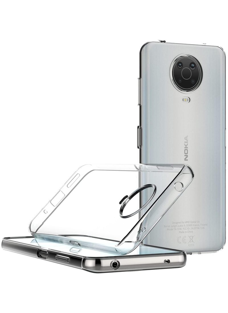 غطاء خلفي شفاف من السيليكون TPU لهاتف Nokia G20، مضاد للاصفرار وعالي الحماية من الصدمات متوافق مع Nokia G20 (6.52 بوصة) (شفاف)