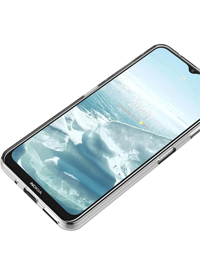 غطاء خلفي شفاف من السيليكون TPU لهاتف Nokia G20، مضاد للاصفرار وعالي الحماية من الصدمات متوافق مع Nokia G20 (6.52 بوصة) (شفاف)