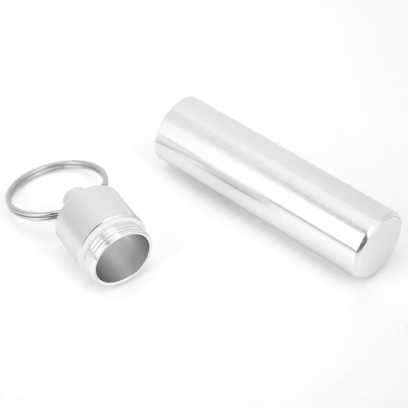 Mini Pill Box Aluminum Alloy Waterproof Keychain Pill Holder Organizer for Outdoors - Image 2