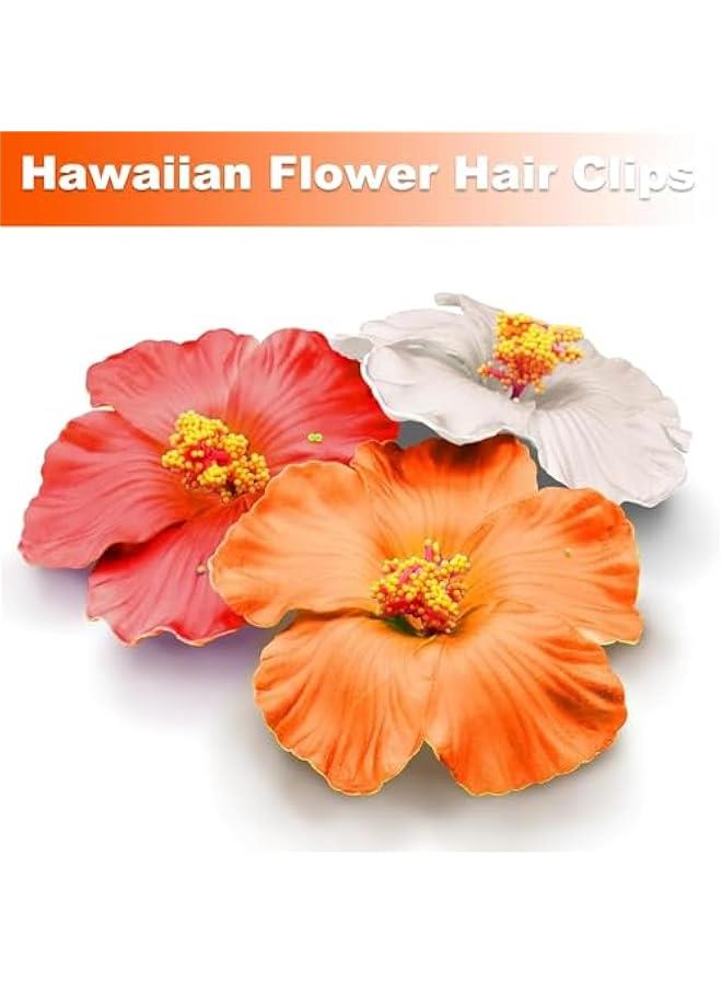 بيوينتي مشابك شعر على شكل زهرة هاواي للنساء، مشابك شعر كركديه بلوميريا، مشابك زهور صناعية، مشبك شعر بوهو، مشابك شعر صيفية، مشابك شعر على شكل زهرة بوهيمية، دبوس شعر للعطلات والشاطئ - Image 3
