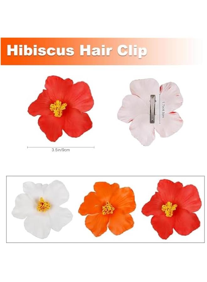 بيوينتي مشابك شعر على شكل زهرة هاواي للنساء، مشابك شعر كركديه بلوميريا، مشابك زهور صناعية، مشبك شعر بوهو، مشابك شعر صيفية، مشابك شعر على شكل زهرة بوهيمية، دبوس شعر للعطلات والشاطئ - Image 2