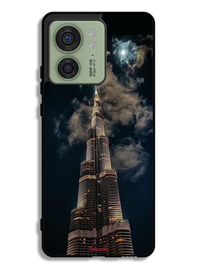 Tolwak Motorola Edge 40 Protective Case Cover Burj Khalifa In Night - Image 1