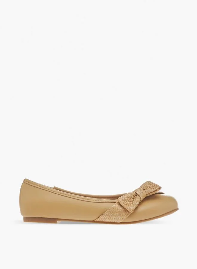 Bow Accent Slip-On Ballerina Shoes