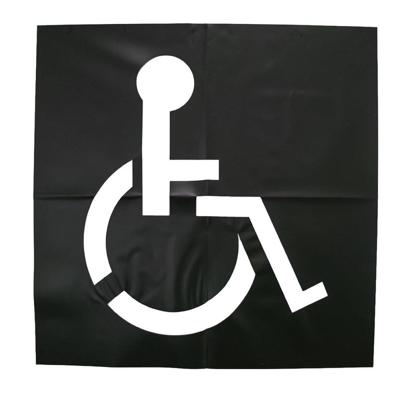 HY-KO Products PLS-60 Handicap Parking Lot Stencil, 48" x 48" - Image 1