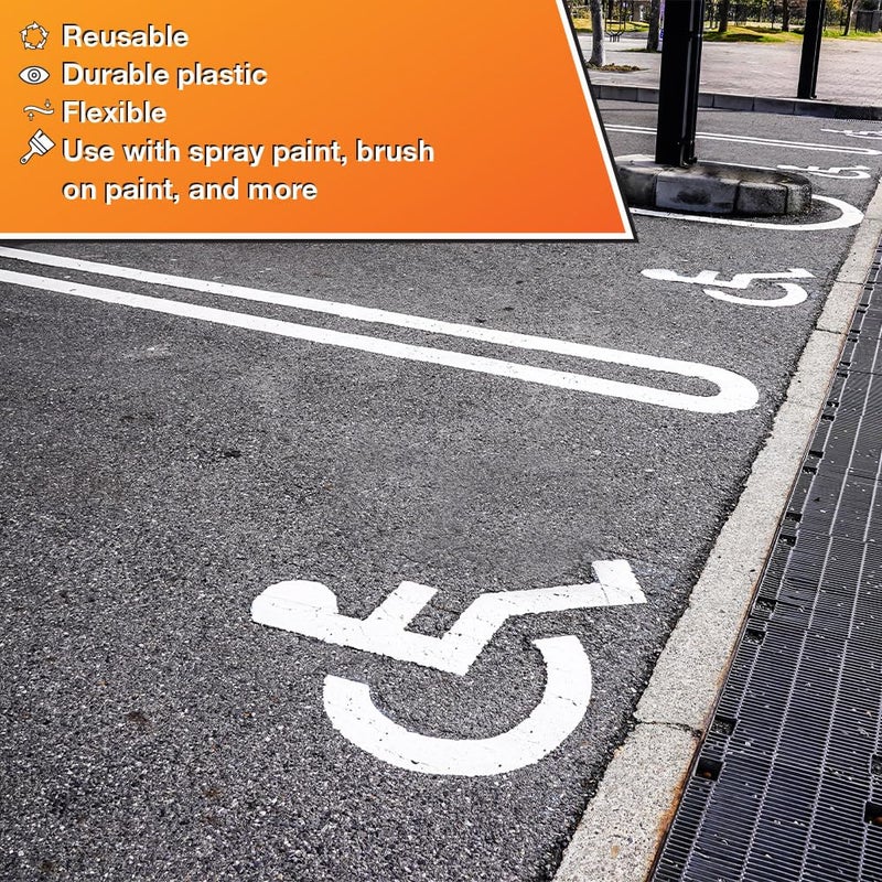 HY-KO Products PLS-60 Handicap Parking Lot Stencil, 48" x 48" - Image 3