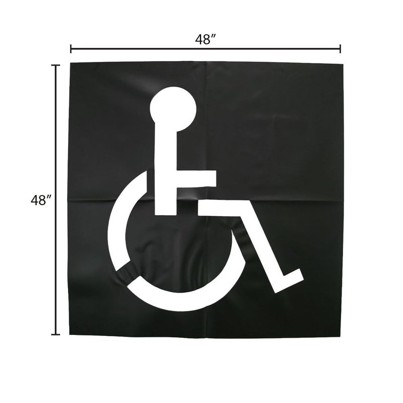 HY-KO Products PLS-60 Handicap Parking Lot Stencil, 48" x 48" - Image 2