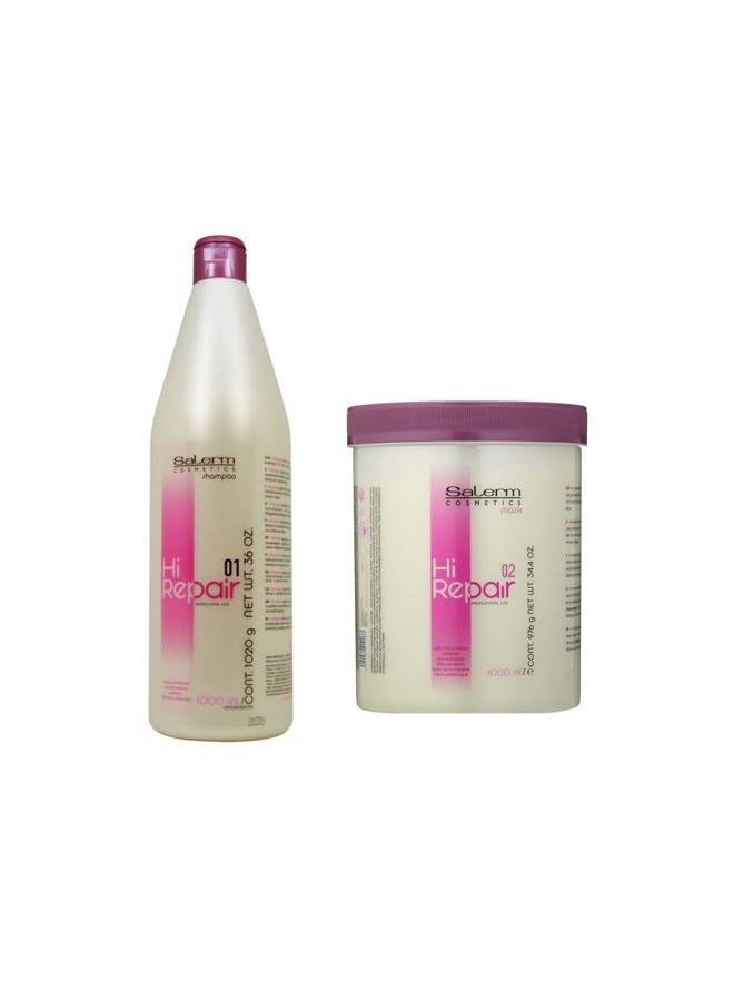 Salerm Shampoo and Repair Mask Combo Set - Image 1