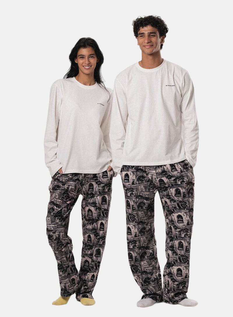 In Your Shoe Ghost Town Fluffy Pyjama Pants - Image 3