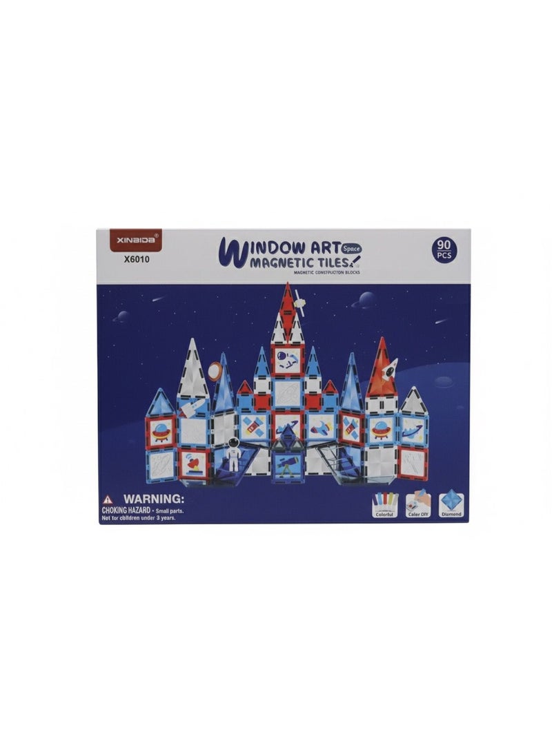 Xinbida Window Art Magnetic Blocks 90-Pcs X6010 - Image 1