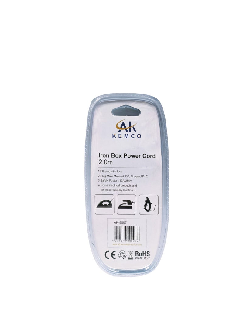 AK KEMCO - Power Cord for Iron Box 2 meter - Image 1