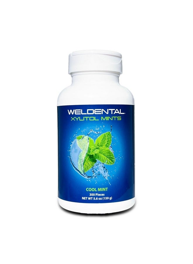 WELdental - Xylitol Mints 300 Tablets, Cool Mint Flavor, Xylitol Increases Saliva Production, Helps Moisten Dry Mouth - Image 1