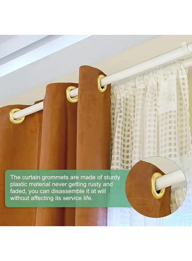 Bright Golden Plastic O Rings 5pcs For Blinds Shower Doors Noise Reducing Corrosion Resistant - Image 2