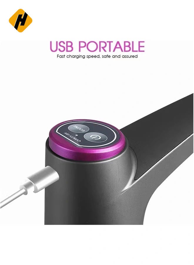 هوها موزع المياه الكهربائية التلقائي USB - مضخة غالون ذكية للزجاجات (أبيض/أسود)  - Image 5