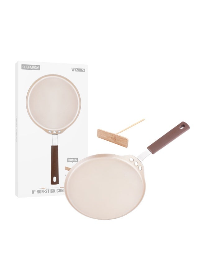 شيف ميد قالب كريب 8 إنش غير لاصق تصميم مثالي لتحضير الكريب والفطائر الرقيقة – توزيع حرارة متساوٍ، متين وسهل التنظيف للاستخدام المنزلي والمطابخ الاحترافية - Image 2