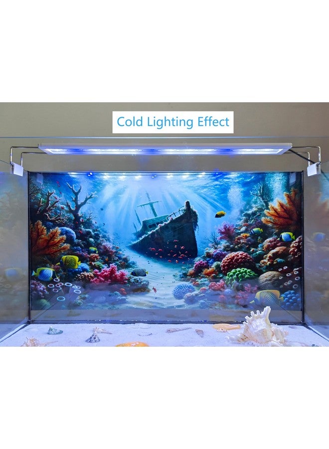 Generic Undersea Shipwreck Aquarium Background Underwater World Coral Fish Tank Background 30x18 Inches PVC Glass Container Decoration with Tapes  - Image 5