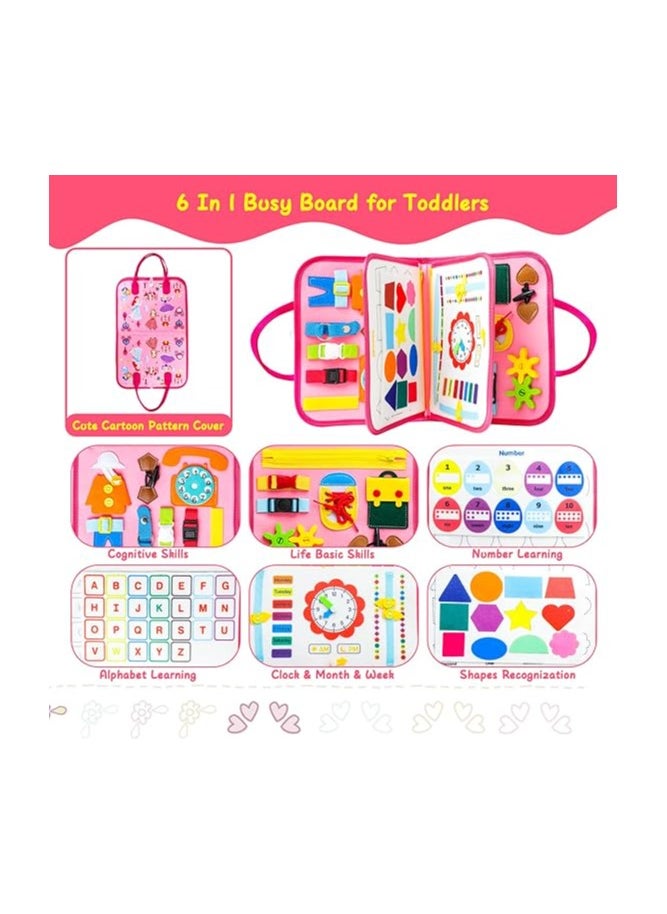 Kimimara Busy Board for Children - Activity Board Montessori Toy for Toddlers Baby Boys Girls from 1 Year - Fine Motor Skills Sensory Motor Skills Toy  - Image 3
