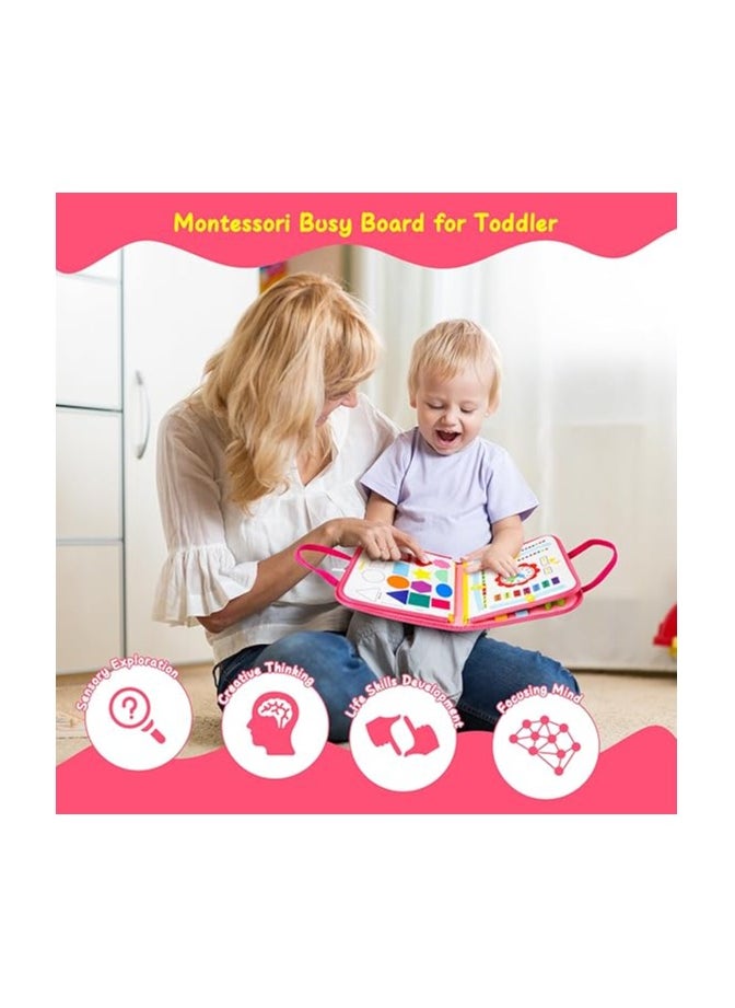 Kimimara Busy Board for Children - Activity Board Montessori Toy for Toddlers Baby Boys Girls from 1 Year - Fine Motor Skills Sensory Motor Skills Toy  - Image 4