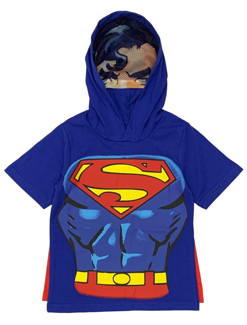 DC Comics DC Comics Little Boys Superman Hooded Tee with Mask and Cape 56