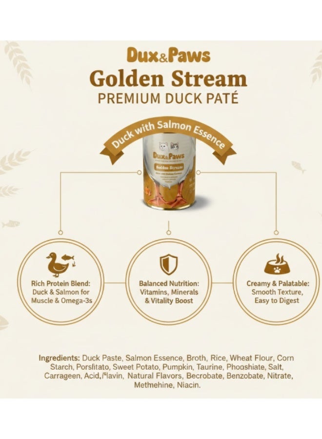Dux&Paws Golden Stream Premium Duck Pate Wet Cat Food - 400g | Single Protein, Hypoallergenic & Digestive Support | Rich in Taurine, Pumpkin & Sweet Potato. pets food ,cats food - Image 3