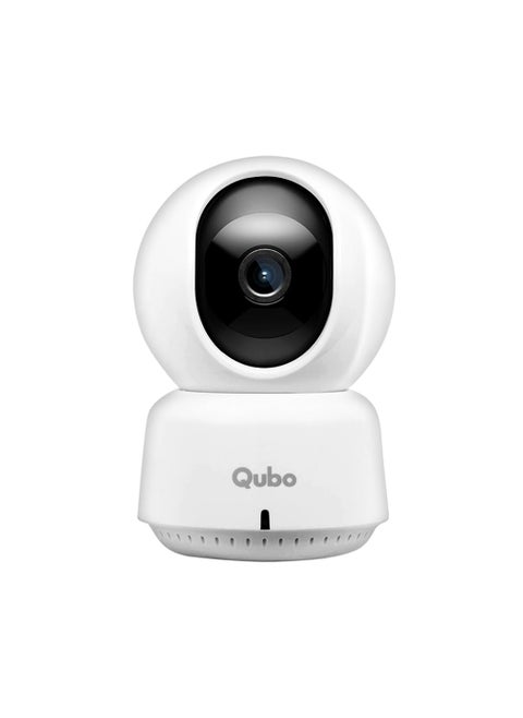 Qubo Smart 360 2K 3MP 1296p WiFi CCTV Security Camera from Hero Group Mobile App Two Way Talk Night Vision Cloud SD Card Recording Made in India Alexa OK Google 3MP