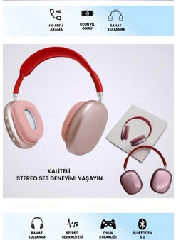 Qasul New Generation P9 Pro Max Wireless 5.0 Bluetooth Over-Ear Headphones with Microphone  - Image 2