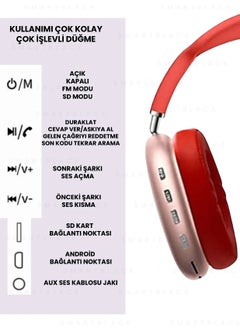 Qasul New Generation P9 Pro Max Wireless 5.0 Bluetooth Over-Ear Headphones with Microphone  - Image 3