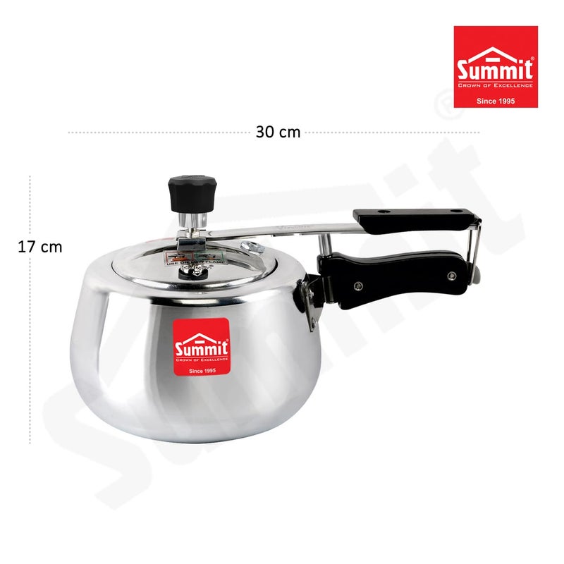 SUMMIT طباخ ضغط ألمنيوم ممتاز بسعة 1.5 لتر مع قاعدة تحريض كونتورا وغطاء داخلي - Image 3
