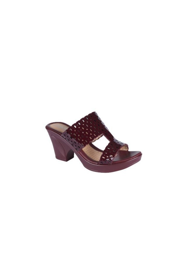 Michelle Morgan 092-2420 Michelle Morgan Ladies Block Heel Sandals  19017-L10 Bordo  - Image 1