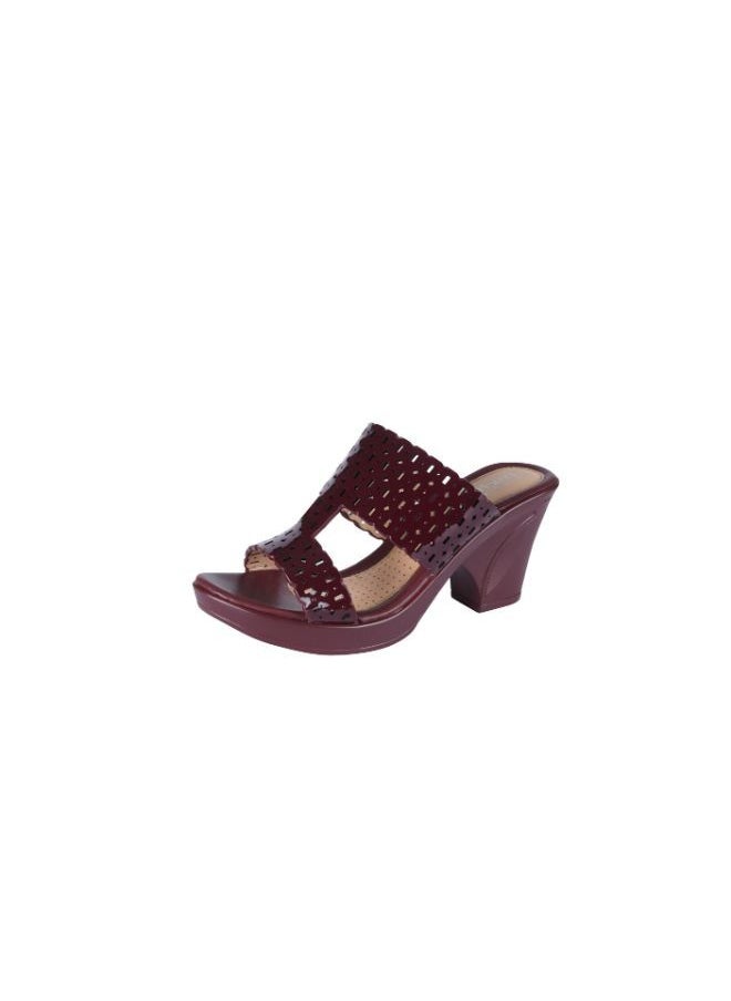 Michelle Morgan 092-2420 Michelle Morgan Ladies Block Heel Sandals  19017-L10 Bordo  - Image 3