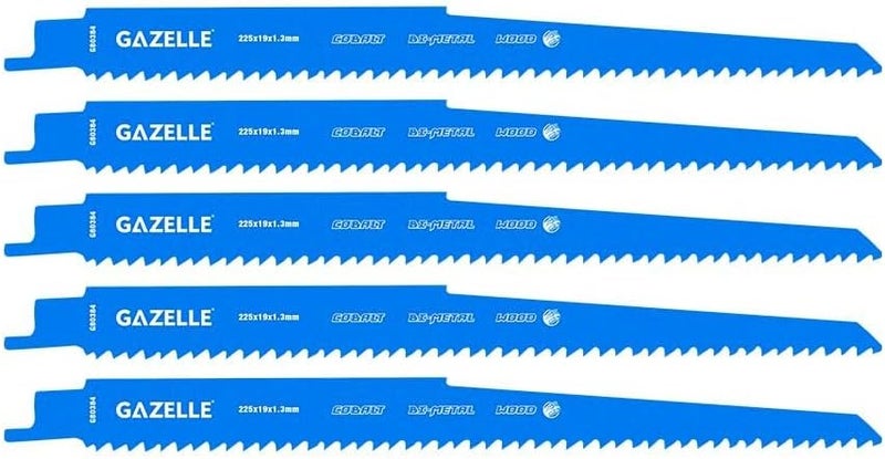 Gazelle Bimetal Reciprocating Blades for Wood - Pack of 5 - Image 1