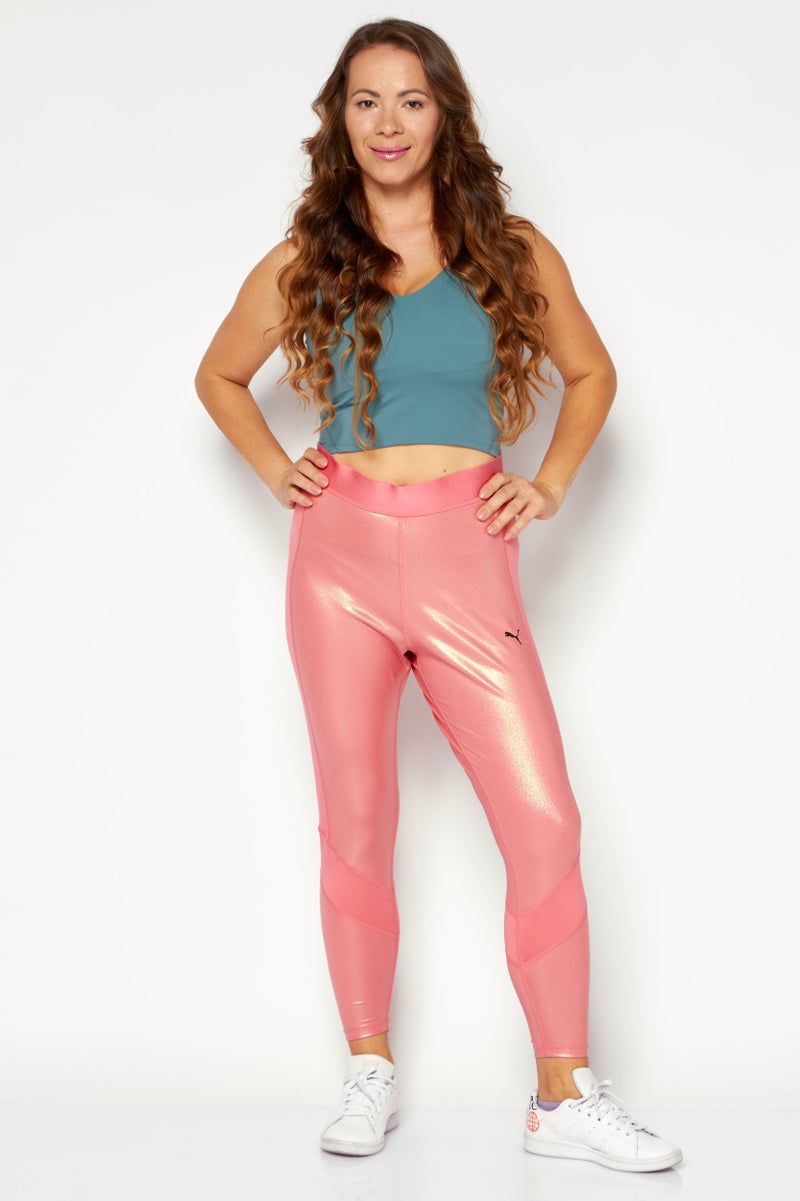 PUMA Women Sportswear Fit 7/8 Training Tights, Pink - Image 4