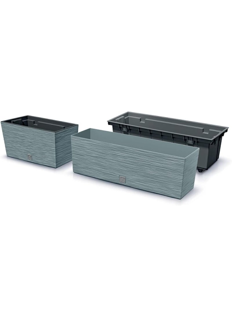 Prosperplast Prosperplast Furu Case Flower Pot – 39x18x19cm, Beton | Modern Rectangular Planter Box for Indoor & Outdoor Decor  - Image 5