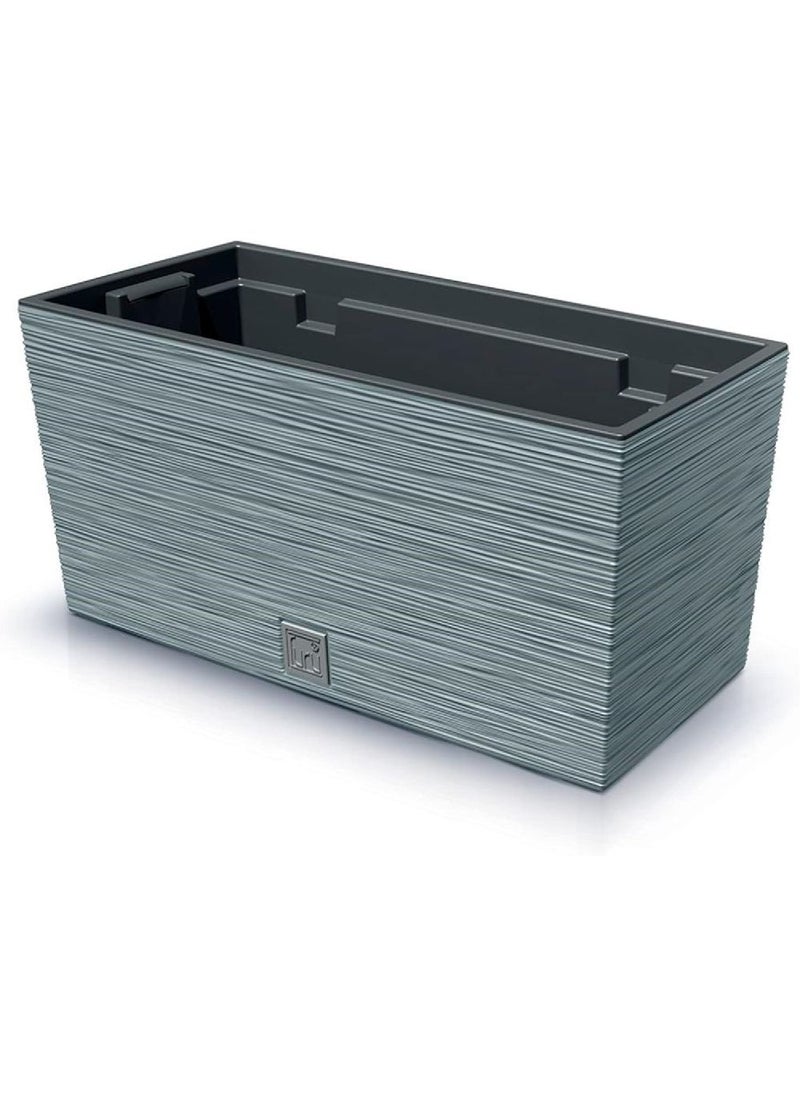Prosperplast Prosperplast Furu Case Flower Pot – 39x18x19cm, Beton | Modern Rectangular Planter Box for Indoor & Outdoor Decor  - Image 1